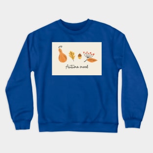 Autumn composition with hand drawn botanical elements Crewneck Sweatshirt